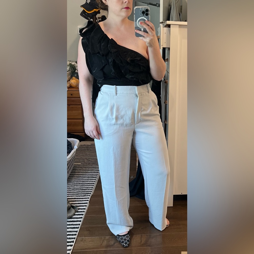Mango Ruffled one shoulder top - Picture 7 of 7